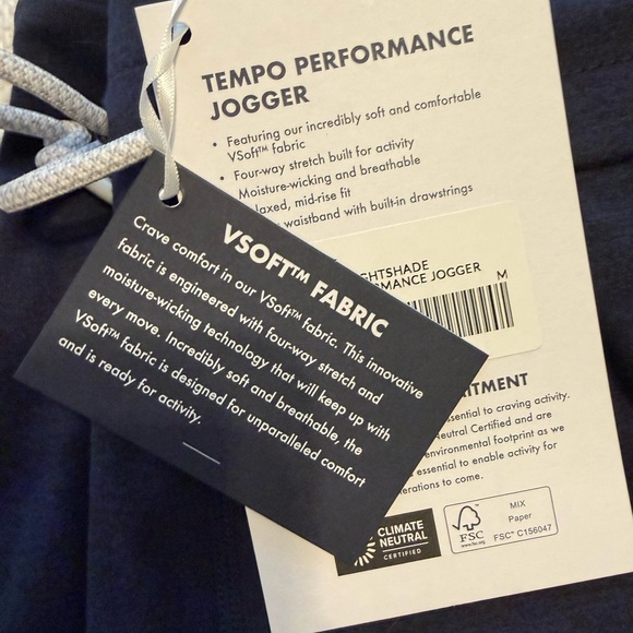 Rhoback Tempo Performance Jogger in Navy NWT - Picture 4 of 7